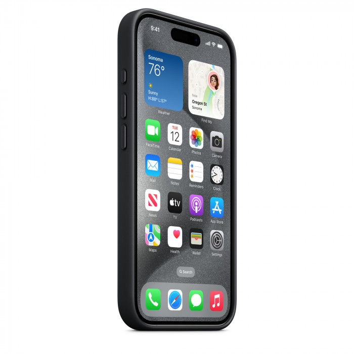 Чехол FineWoven Case MagSafe для iPhone 15 Pro Max Black